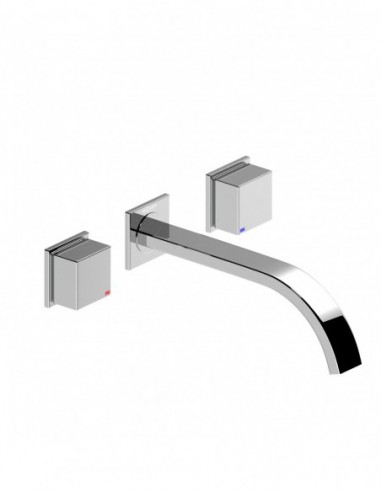 KON-IN007 WALL MOUNTED THREE HOLE BASIN MIXER