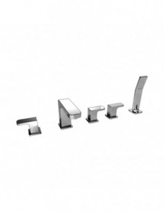 KON-CU071 FIVE-HOLE BATH MIXER SET CUBE MIXERS