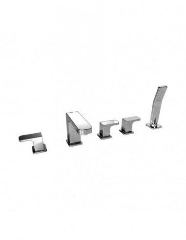 KON-CU071 FIVE-HOLE BATH MIXER SET CUBE MIXERS