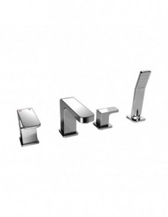 KON-CU070 FOUR-HOLE BATH MIXER SET SQUARE DESIGN